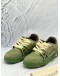 LOUIS VUITTON TYLER THE CREATOR X TRAINER LOW SNEAKERS SIZE 7.5 IN GREEN NUBUCK CALFSKIN LEATHER