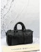 LOUIS VUITTON KEEPALL BANDOULIERE 25 BAG IN BLACK MONOGRAM TAURILLON LEATHER 