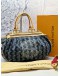 (LIKE NEW) LOUIS VUITTON LIMITED EDITION PORTE EPAULE RAYE BAG IN BLUE DENIM MONOGRAM -FULL SET- 