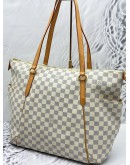 LOUIS VUITTON TOTALLY GM SHOULDER BAG IN WHITE DAMIER AZUR CANVAS