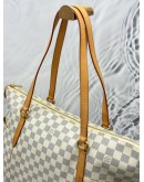 LOUIS VUITTON TOTALLY GM SHOULDER BAG IN WHITE DAMIER AZUR CANVAS
