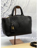 (LIKE NEW) MICROCHIP LOUIS VUITTON PETIT PALAIS BAG IN BLACK MONOGRAM EMPREINTE LEATHER 