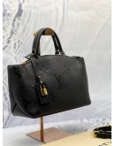 (LIKE NEW) MICROCHIP LOUIS VUITTON PETIT PALAIS BAG IN BLACK MONOGRAM EMPREINTE LEATHER 