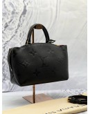 (LIKE NEW) MICROCHIP LOUIS VUITTON PETIT PALAIS BAG IN BLACK MONOGRAM EMPREINTE LEATHER 