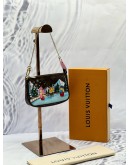 (LIKE NEW) LOUIS VUITTON MINI POCHETTE ACCESSORIES LIMITED EDITION CHRISTMAS ANIMATION VIVIENNE WINTER HOLIDAY IN BROWN MONOGRAM CANVAS -FULL SET- 