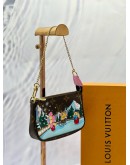 (LIKE NEW) LOUIS VUITTON MINI POCHETTE ACCESSORIES LIMITED EDITION CHRISTMAS ANIMATION VIVIENNE WINTER HOLIDAY IN BROWN MONOGRAM CANVAS -FULL SET- 