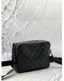 LOUIS VUITTON STEAMER MESSENGER BAG IN BLACK MONOGRAM ECLIPSE CANVAS WITH CALFSKIN LEATHER 