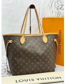 (UNUSED) 2025 LOUIS VUITTON NEVERFULL MM IN BROWN MONOGRAM CANVAS -FULL SET-