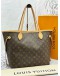 (UNUSED) 2025 LOUIS VUITTON NEVERFULL MM IN BROWN MONOGRAM CANVAS -FULL SET-