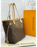 (UNUSED) 2025 LOUIS VUITTON NEVERFULL MM IN BROWN MONOGRAM CANVAS -FULL SET-