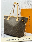 (UNUSED) 2025 LOUIS VUITTON NEVERFULL MM IN BROWN MONOGRAM CANVAS -FULL SET-