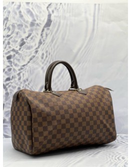LOUIS VUITTON SPEEDY 35 IN BROWN DAMIER EBENE CANVAS 