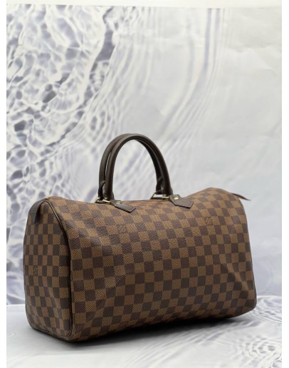 LOUIS VUITTON SPEEDY 35 IN BROWN DAMIER EBENE CANVAS 