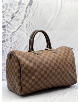 LOUIS VUITTON SPEEDY 35 IN BROWN DAMIER EBENE CANVAS 