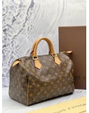 LOUIS VUITTON SPEEDY 30 IN BROWN MONOGRAM CANVAS -FULL SET- 