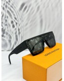 (LIKE NEW) LOUIS VUITTON WAIMEA L SUNGLASSES IN BLACK BOLD MONOGRAM PATTERN -FULL SET-