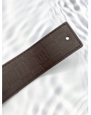 LOUIS VUITTON NEO INVENTEUR REVERSIBLE BELT SIZE 95 IN BROWN DAMIER EBENE CANVAS WITH CALFSKIN LEATHER