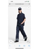 (LIKE NEW) LOUIS VUITTON POCKET SHORT-SLEEVED SHIRT IN DARK BLUE