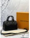 (LIKE NEW) MICROCHIP LOUIS VUITTON SPEEDY BANDOULIERE 20 IN BLACK MONOGRAM EMPREINTE LEATHER -FULL SET-