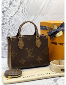 (BRAND NEW) LOUIS VUITTON ON THE GO PM IN BROWN MONOGRAM REVERSE CANVAS -FULL SET-