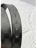 LOUIS VUITTON BELT SIZE 90/36 IN BLACK DAMIER GRAPHITE CANVAS