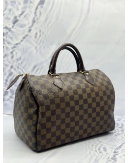LOUIS VUITTON SPEEDY 30 IN BROWN DAMIER EBENE CANVAS 