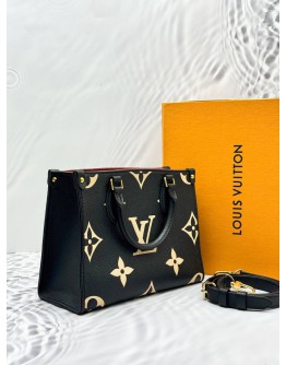 (LIKE NEW) LOUIS VUITTON ONTHEGO PM IN BICOLOR MONOGRAM EMPREINTE LEATHER