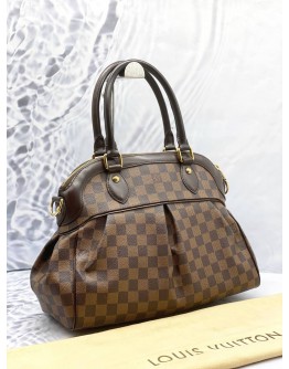 (LIKE NEW) LOUIS VUITTON TREVI PM BAG IN BROWN DAMIER EBENE CANVAS