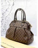(LIKE NEW) LOUIS VUITTON TREVI PM BAG IN BROWN DAMIER EBENE CANVAS