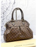 (LIKE NEW) LOUIS VUITTON TREVI PM BAG IN BROWN DAMIER EBENE CANVAS