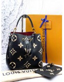 (LIKE NEW) LOUIS VUITTON NEONOE MM BAG IN BICOLOR MONOGRAM EMPREINTE LEATHER -FULL SET-