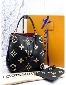 (LIKE NEW) LOUIS VUITTON NEONOE MM BAG IN BICOLOR MONOGRAM EMPREINTE LEATHER -FULL SET-
