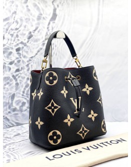 (LIKE NEW) LOUIS VUITTON NEONOE MM BAG IN BICOLOR MONOGRAM EMPREINTE LEATHER -FULL SET-
