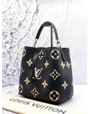 (LIKE NEW) LOUIS VUITTON NEONOE MM BAG IN BICOLOR MONOGRAM EMPREINTE LEATHER -FULL SET-