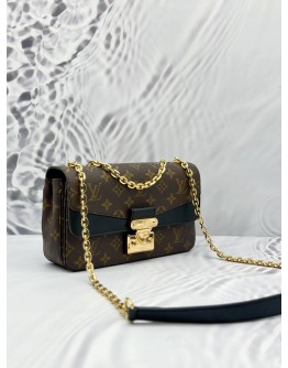 (CNY PROMO) (LIKE NEW) 2025 MICROCHIP LOUIS VUITTON MARCEAU SHOULDER BAG IN BROWN MONOGRAM CANVAS WITH BLACK LEATHER