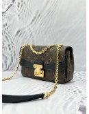 (CNY PROMO) (LIKE NEW) 2025 MICROCHIP LOUIS VUITTON MARCEAU SHOULDER BAG IN BROWN MONOGRAM CANVAS WITH BLACK LEATHER