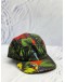 LOVE MOSCHINO CAP IN MULTICOLOR VIBRANT TROPICAL WITH PARROT PRINT
