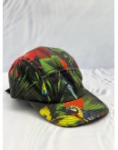 LOVE MOSCHINO CAP IN MULTICOLOR VIBRANT TROPICAL WITH PARROT PRINT