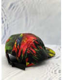LOVE MOSCHINO CAP IN MULTICOLOR VIBRANT TROPICAL WITH PARROT PRINT