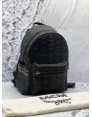 (LIKE NEW) MCM STARK SIDE STUDS BACKPACK IN BLACK VISETOS LEATHER