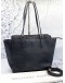 MICHAEL KORS DEE DEE LARGE CONVERTIBLE TOTE SHOULDER BAG IN BLACK SAFFIANO LEATHER