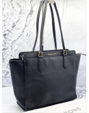 MICHAEL KORS DEE DEE LARGE CONVERTIBLE TOTE SHOULDER BAG IN BLACK SAFFIANO LEATHER