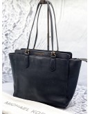 MICHAEL KORS DEE DEE LARGE CONVERTIBLE TOTE SHOULDER BAG IN BLACK SAFFIANO LEATHER