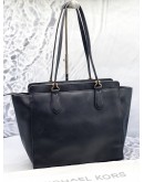 MICHAEL KORS DEE DEE LARGE CONVERTIBLE TOTE SHOULDER BAG IN BLACK SAFFIANO LEATHER