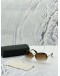 MIU MIU OVAL BRUSHED SUNGLASSES IN GUNMETAL GOLD -FULL SET-