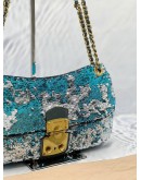 MIU MIU SEQUINED CHAIN SHOULDER BAG IN MULTICOLOR SEQUIN WITH LEATHER