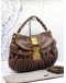 MIU MIU COFFER HOBO BAG IN BROWN LEATHER