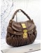 MIU MIU COFFER HOBO BAG IN BROWN LEATHER