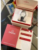 (LIKE NEW) 2025 OMEGA CONSTELLATION MANHATTAN REF 131.10.28.60.52.001 SILVER DIAMOND DIAL 28MM QUARTZ WATCH -FULL SET-