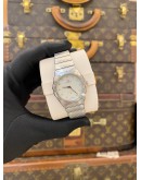 (LIKE NEW) 2025 OMEGA CONSTELLATION MANHATTAN REF 131.10.28.60.52.001 SILVER DIAMOND DIAL 28MM QUARTZ WATCH -FULL SET-